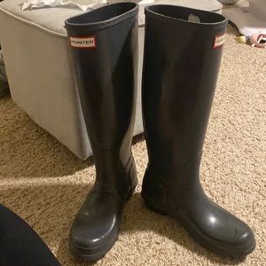 Gently worn hunter boots